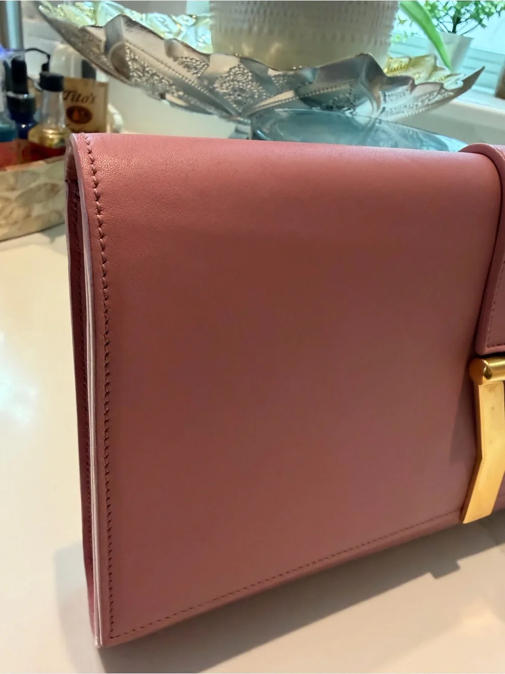 Authentic YSL Pink Leather Clutch